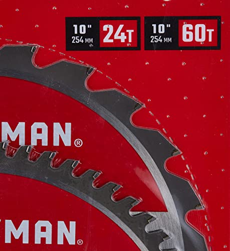 CRAFTSMAN 10" Miter Saw Blade, Combo Pack (CMAS210CMB) - WoodArtSupply