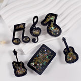DeryArcle 2pcs Musical Instrument Shape Keychain Resin Mold,Music Note Quicksand Pendant Silicone Molds,Shaker Epoxy Resin Mould for DIY Casting DeryArcle