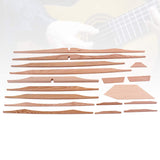 Milisten 17pcs 41 Guitar Body Parts Guitar Parts Unfinished Guitar Kit Unfinished Bass Fretboard Guitar Wood Blanks Bass Guitar Spruce Brace Wood Kit Milisten