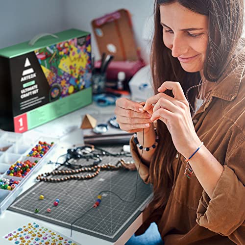 ARTEZA Ultimate Craft Kit, Over 1,000 Pieces and Craft Supplies, Felt, Pom Poms, Googly Eyes, Glitter Glue, Pipe Cleaners for Crafts and DIY Projects ARTEZA