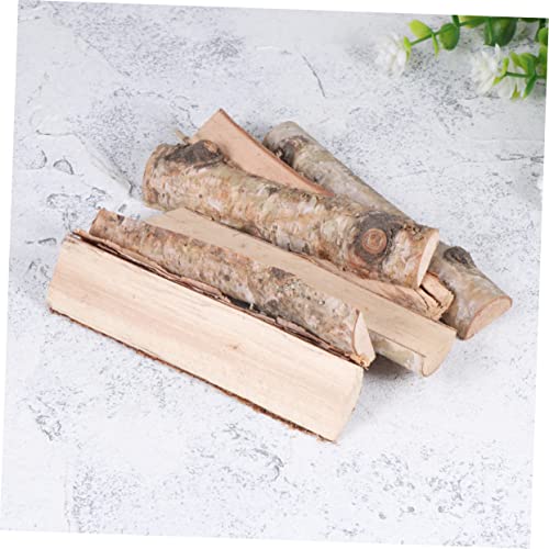SEWACC 8 Pcs Nativity Decor Reptile Decor Artificial Fireplace Birch Log Bundle Mini Birch Logs Christmas Xmas Party Wood Pieces Christmas Photo SEWACC
