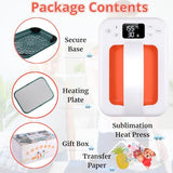 Heat Press Machine For T Shirts, 7" × 5" Portable Mini Heat Press Fast Even Heat, Easy Press T Shirt Printer Machine for HTV Vinyl and Heat Transfer KORGOL