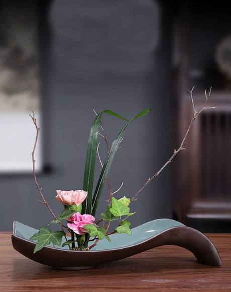 Japanese Ceramic Ikebana Flower Vase Flower Arranging Supplies,Flower Arrangement Container for Ikebana Vase & Flower Frog A10 Generic