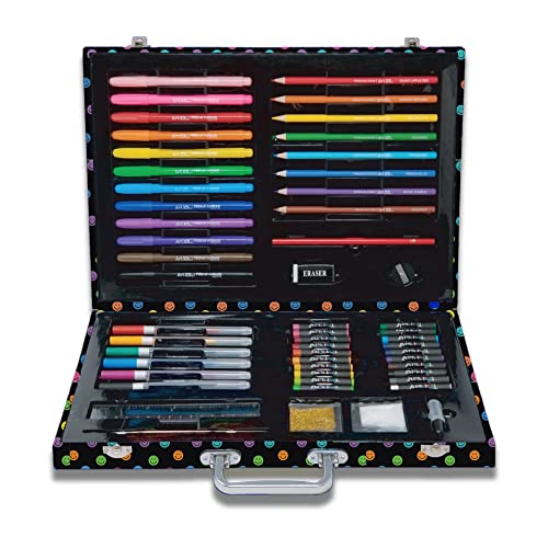 Art 101 Doodle and Draw 60 Piece Art Set in a Colorful Carrying Case, Multi - WoodArtSupply