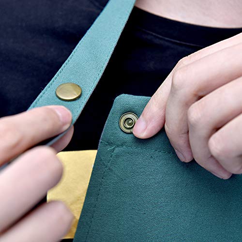 MORNITE Art Aprons for Painting Pottery Ceramics, Mens Women Kitchen Cooking Aprons Waterproof Green MORNITE