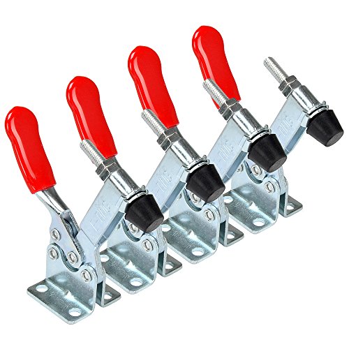 E-TING Hand Tool 201B Toggle Clamp 198Lbs Antislip Red Horizontal Clamp 201-B Quick Release Tool (4) - WoodArtSupply