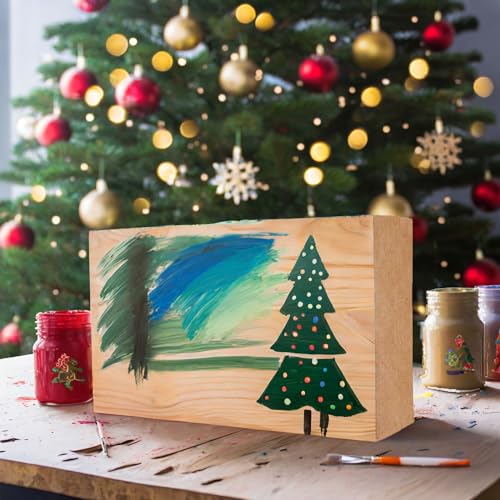 4 Pack Unfinished MDF Wood Rectangles for Crafts, 1 Inch Thick Rectangle Wooden Blocks for Crafting (3 x 8 in) Bright Creations