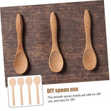 TEHAUX 4pcs Unfinished Wooden Spoon Wooden Craft Whittling Kit Whittling Craft Kit Sugar Spoon Wood Carving Unfinished Wooden Scoops Wood Carving TEHAUX