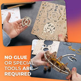 UGEARS Steampunk Airship - Ugears Wooden 3D Puzzles for Adults - Wood Mechanical Model with Moving Parts for Adults to Build - Building Kits Brain UGEARS