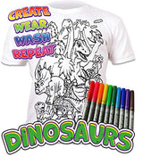 Splat Planet Color in Dinosaur T-Shirt with 10 Non-Toxic Magic Pens color your own t shirt - Color in and Wash Out and Color in Again T-Shirt Splat Planet