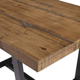 Walker Edison Andre Modern Solid Wood Dining Table, 52 Inch, Rustic Oak Walker Edison