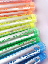 14 Pack Neon UV Fluorescent Acrylic Paint Pens, Double Pack of Both Extra Fine and Medium Tip Paint Markers, for Rock Painting, Mug, Ceramic, Glass, ArtShip Design