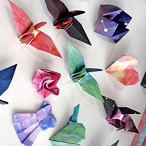 Origami Paper Kit for Kids Adults, 200 Sheets Starry Double-Sided Square Origami Paper for DIY Decoration, Craft Paper, Scrapbook Decor, Folding