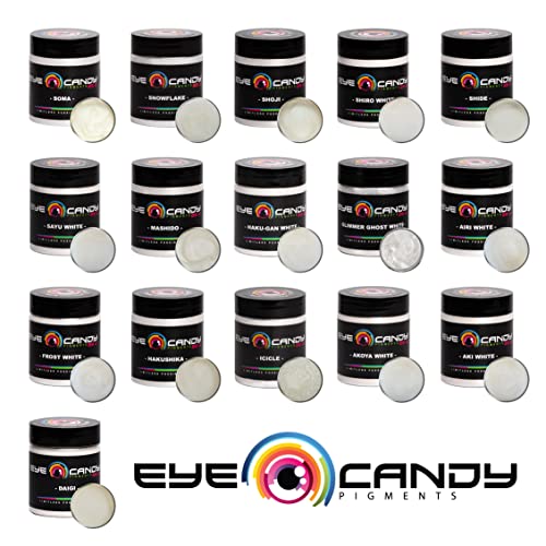 Eye Candy Premium Mica Powder Pigment “Snowflake White” (25g) Multipurpose DIY Arts and Crafts Additive | Natural Bath Bombs, Resin, Paint, Epoxy, - WoodArtSupply