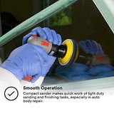 Cubitron Random Orbital Sander - Compact Auto Body Sander - Pistol Grip - 3” x 1/8” Diam. Orbit - Pneumatic - Hook and Loop Pad Cubitron