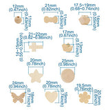 Elecrelive 100pcs/box Assorted Natural Wood Spacer Beads 10 Styles Unfinished Wooden Loose Beads for Arts Crafts DIY Jewelry Making Hole:1.5-3mm EEE ELECRELIVE