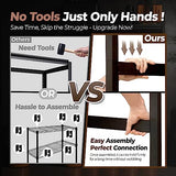 HOMEDANT House Z-Beam 48" Wide Heavy Duty Garage Storage Shelving Adjustable 5-Tier Metal Shelves Laminated Wood Organization Shelf Industrial HOMEDANT