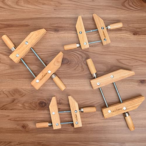 POWERTEC 71523 Wooden Handscrew Clamp – 8 Inch | Hand Screw Clamps for Woodworking, 2PK