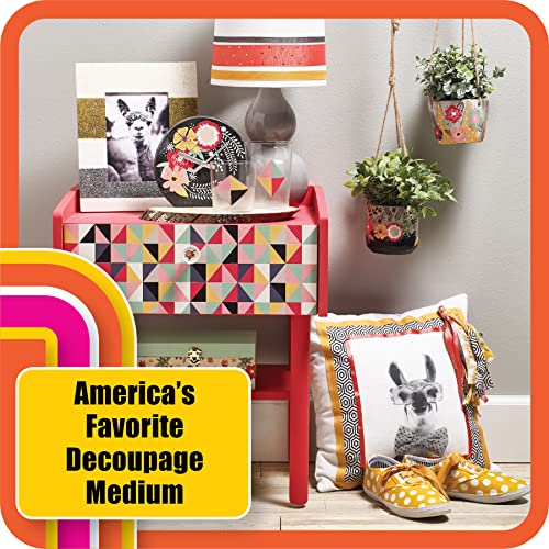 Mod Podge Complete Decoupage Kit-Two 16oz Bottles Waterbase Sealer/Glue (Matte Gloss Finish) with 4-pk Foam Brush Set, Clear Mod Podge