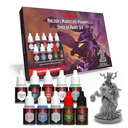 The Army Painter D&D: Undead Paint Set - Nolzur's Marvelous Pigments Miniature Painting Kit with Acererak Miniature The Army Painter