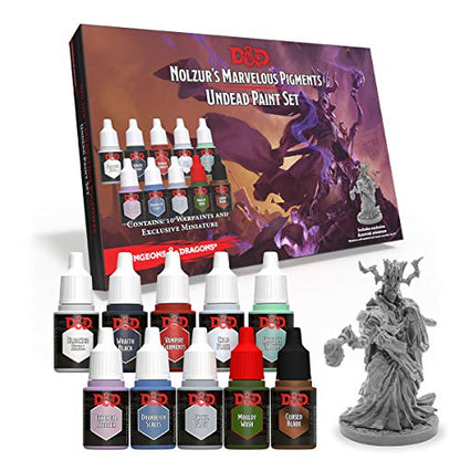 The Army Painter D&D: Undead Paint Set - Nolzur's Marvelous Pigments Miniature Painting Kit with Acererak Miniature - WoodArtSupply