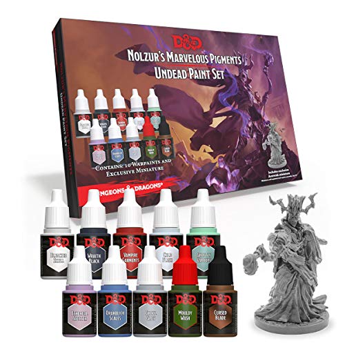 The Army Painter D&D: Undead Paint Set - Nolzur's Marvelous Pigments Miniature Painting Kit with Acererak Miniature - WoodArtSupply