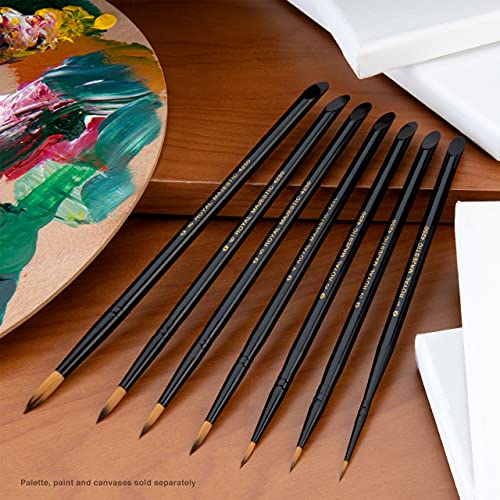 Majestic Royal and Langnickel Short Handle Paint Brush Set, Round, 7-Piece - WoodArtSupply