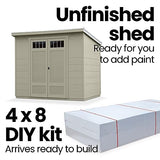 Handy Home Products Highland 8x6 Modern Wooden Storage Shed Handy Home Products