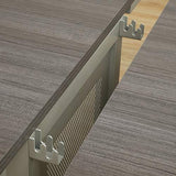 nbf signature series at Work Expandable Conference Table 12' Warm Ash Laminate Top/Brushed Nickel Painted Steel Leg with Modesty Panel nbf signature series
