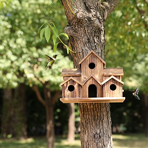 Bird House,Bird Houses for Outside Clearance,Bird House for Outside,Room for 6 Bird Families in Each,Large Bird House for Garden/Courtyard/Backyard - WoodArtSupply