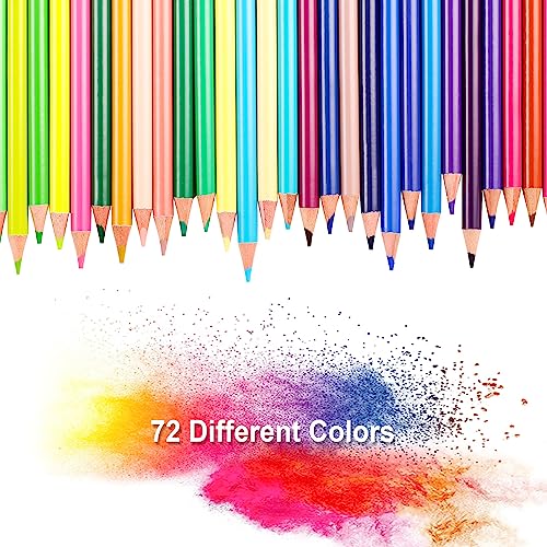 HIFORNY 80 Colored Pencils Set for Adults Coloring – 72 Colors Coloring  Pencils with Extras,Artists Soft Core,Drawing Pencils Art Craft Supplies  for Adults Beginners - Yahoo Shopping