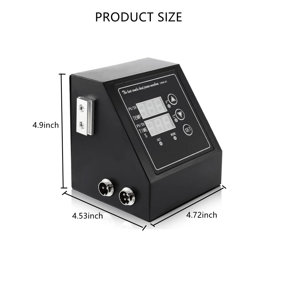 1400W Power Press Heat Press 15"x15", K-Type Temperature Controller Box with Time & Temperature LED Controller, K-Type Sublimation Transfer Machine ZiBeiLe