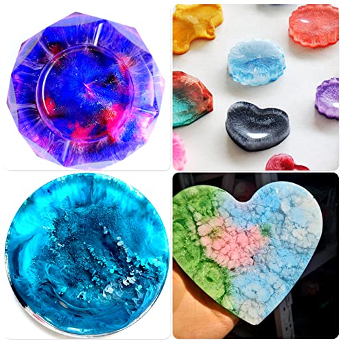 Alcohol Ink Set - 26 Bottles Vibrant Colors Alcohol Inks, High Concentrated Resin Ink, 10 Colors Metallic Alcohol Pigment Resin, Alcohol Based Ink ERCorArt