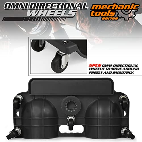 M-AUTO Rolling Knee Creeper Durable Knee Pads with Full 360 Degree Turn Casters and Tool Tray, Garage Kneeling Pads on Swivel Castors for Home M-AUTO