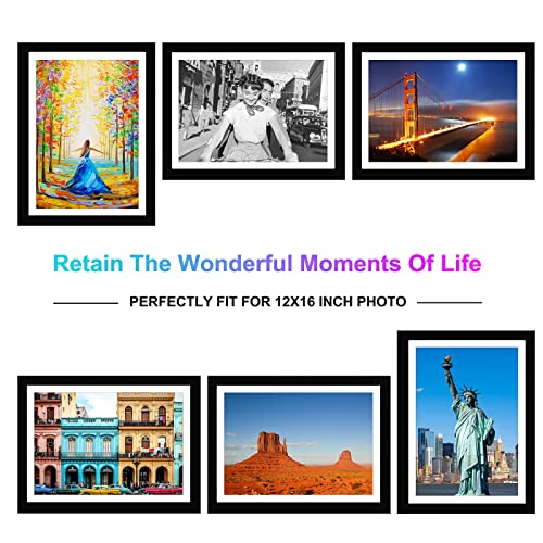 Betionol Picture Frames, 6 Packs Diamond Painting Frames Fit 12x16in/30x40cm Diamond Art Kits/Photos/Prints, Black Natural Solid Wood Picture Frame Betionol