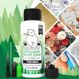 Bearly Art Precision Craft Glue - The Mini - 2fl oz with Tip Kit - Acid Free Archival - Strong Hold Adhesive - Ideal for Fine Paper Crafting Bearly Art