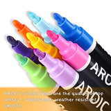 AROIC Paint Pens Paint Markers, 16 colors Oil-Based Waterproof Paint Marker Pen Set On Rock, Wood, Fabric, Metal, Plastic, Glass, Canvas, Mugs, AROIC