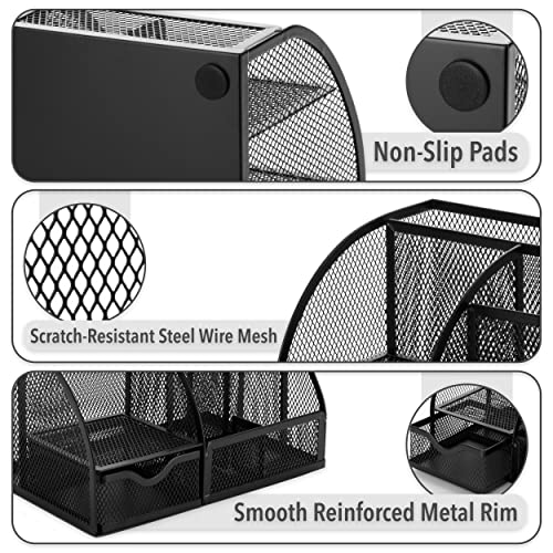 Mr. Pen- Mesh Desk Organizer, Black, Pen Holders Organizers, Desk Pencil Organizer, Pen /Pencil Holder, Pen Organizer for Desk Mr. Pen