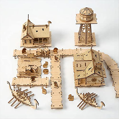 bennama 3D Wooden Puzzles Viking Port Invasion Model Kits, Brainteaser and Puzzle for Christmas/Birthday,Gifts for Adults and Teens to Build - WoodArtSupply