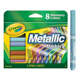 Crayola Metallic Markers, Art Supplies, 8 Count, Colors May Vary Crayola