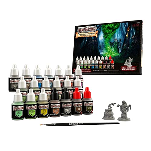 The Army Painter - Gamemaster Wilderness Adventures Paint Set -20 Warpaint 20 x 12 ml, 1 Hard Plastic Snap-Fit Cauldron & Hag Miniature, Acrylic - WoodArtSupply