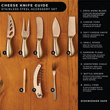 Premium Oval Charcuterie Board Cheese Board Set: Acacia Wood, Stainless Steel Knives - Christmas Gifts for Women, House Warming Gifts Ideas, New Real Life Living