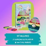 The EggMazing Easter Egg Mini Decorator Kit Arts and Crafts Set - Includes Egg Decorating Spinner and 6 Markers [Packaging May Vary] The Eggmazing Egg Decorator