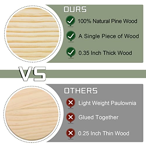 24 Pack Unfinished Wood Coasters, GOH DODD 4" Wood Slices for Nature Crafts & Wedding Decoration, Blank Coasters Wood Kit for DIY Architectural Models Drawing Painting Wood Engraving, Square