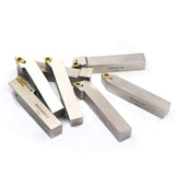 OSCARBIDE Nickel Plated Indexable Lathe Turning Tool Holder 3/4"Shank 7 Pieces/Set,CNC Heavy-Duty Metal Lathe Tools for Turning Grooving Threading OSCARBIDE