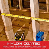 Starrett Exact Retractable Imperial/Metric Pocket Tape Measure with Nylon Coating, Self Adjusting End Hook, and Steel Belt Clip - 1/2-inch Width x 12 Starrett