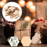 MAGICLULU 100PC Unfinished Wood Hexagon Pieces Unfinished Wood Cutout Hexagon Hexagon Blank Unfinished Wood Slices for Craft DIY Projects 3CM MAGICLULU