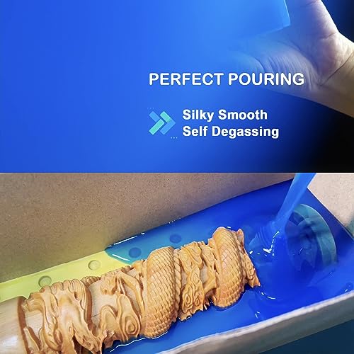 BBDINO Silicone Mold Making Kit,Liquid Silicone for Mold Making 30A Sapphire Blue,High Strength Silicone Rubber Mold Making Kit,1:1 by Volume Ideal BBDINO