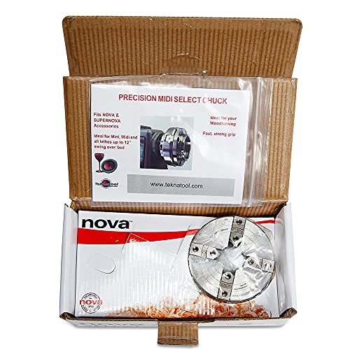 NOVA 48122 Select Precision Midi Wood Turning Chuck with JS50N Jaw NOVA