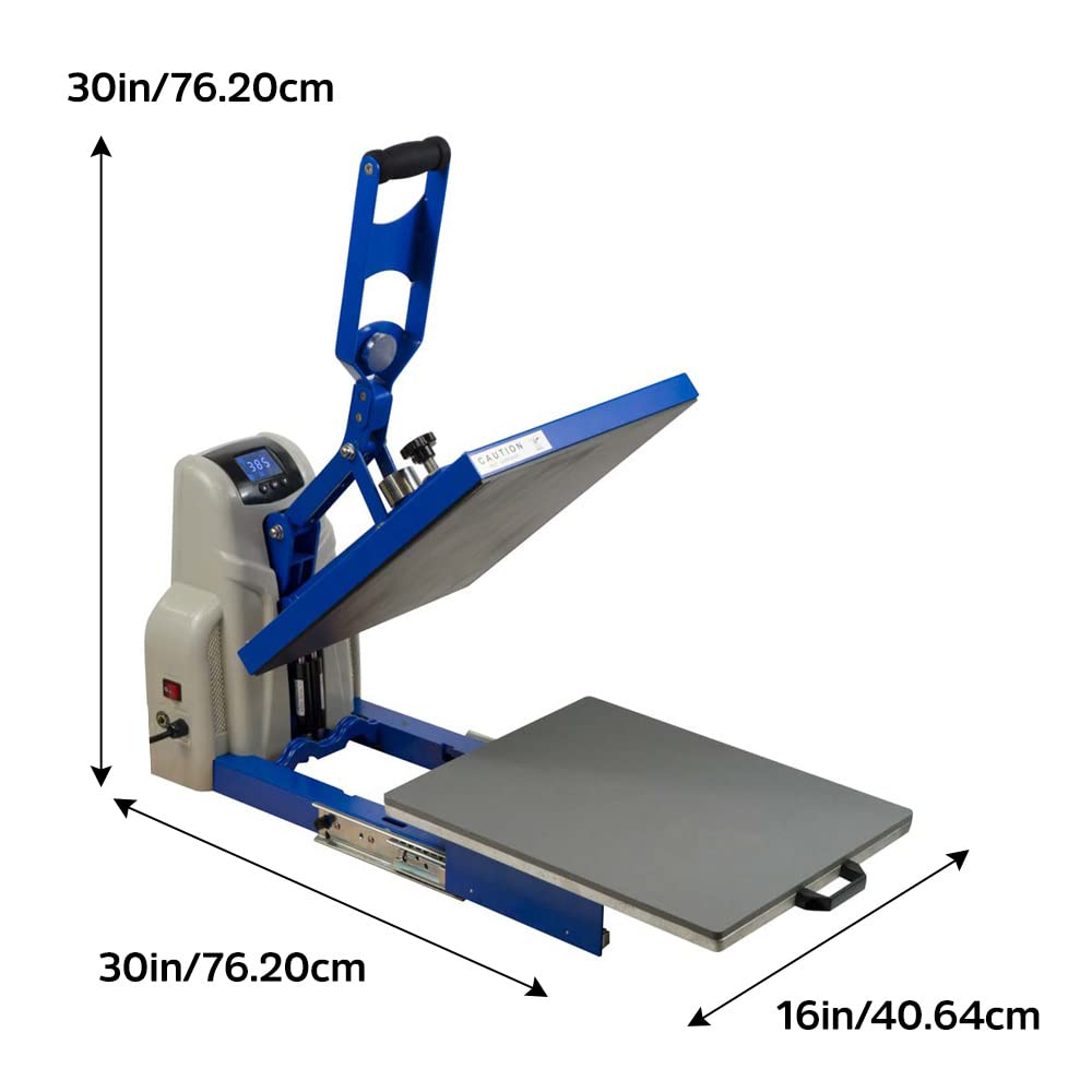 TRANSPRO Plus Semi-Auto Heat Press, 16x20 in. Heat Press Machine, Clamshell Press for Sublimation, Heat Transfers, Heat Transfer Vinyl, Fast Heat Up, - WoodArtSupply